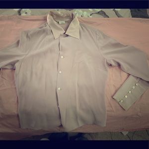 Dusty rose silk blouse